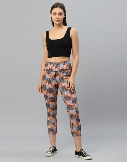 Lavender Printed Track Pant | Leemboodi