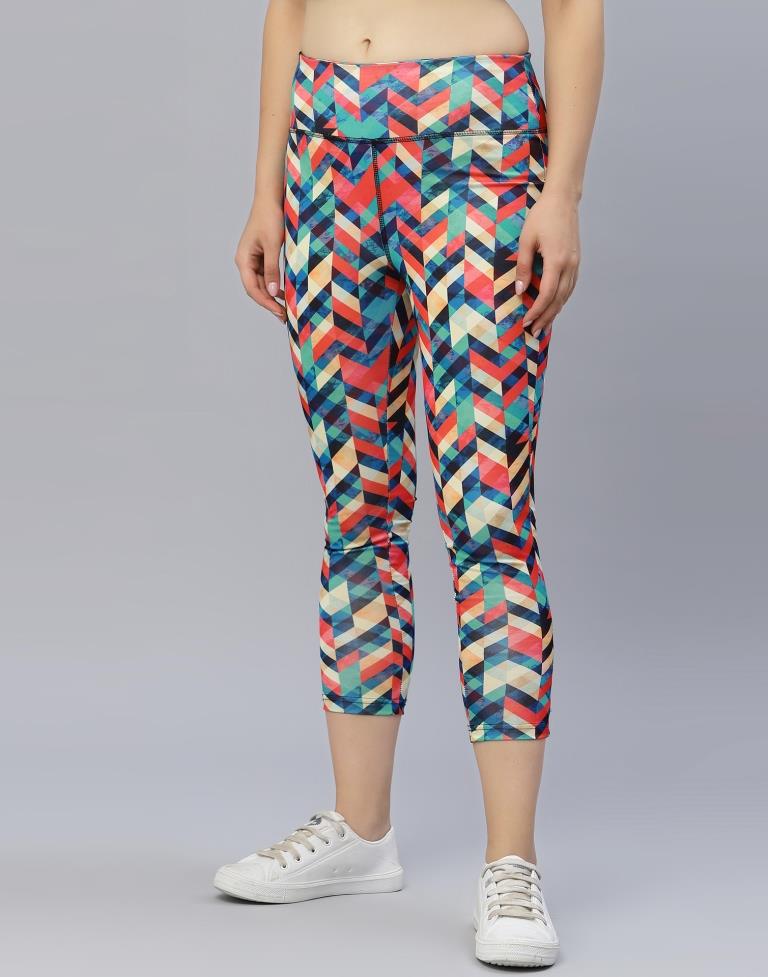 Multicolour Printed Track Pant | Leemboodi