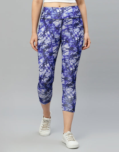 Blue Printed Track Pant | Leemboodi