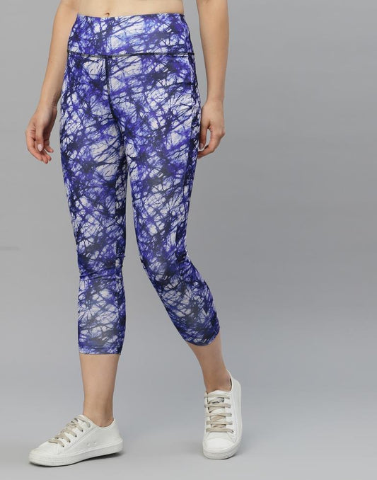 Blue Printed Track Pant | Leemboodi