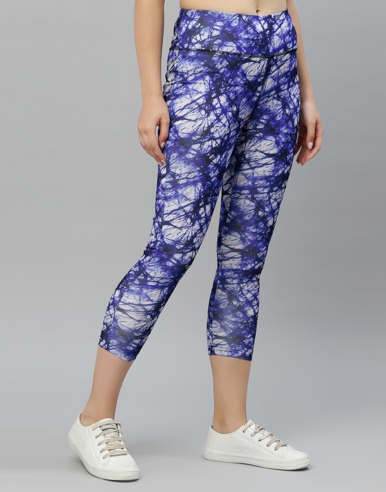 Blue Printed Track Pant | Leemboodi