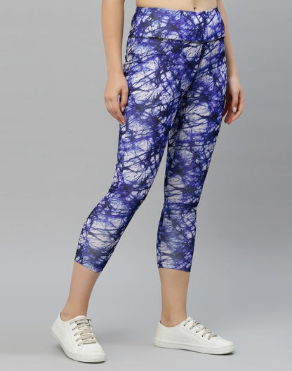 Blue Printed Track Pant | Leemboodi
