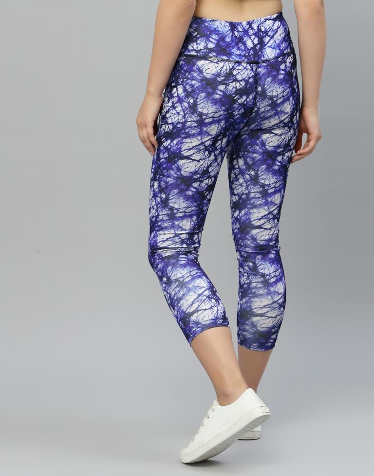 Blue Printed Track Pant | Leemboodi