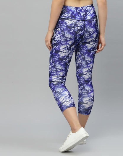 Blue Printed Track Pant | Leemboodi
