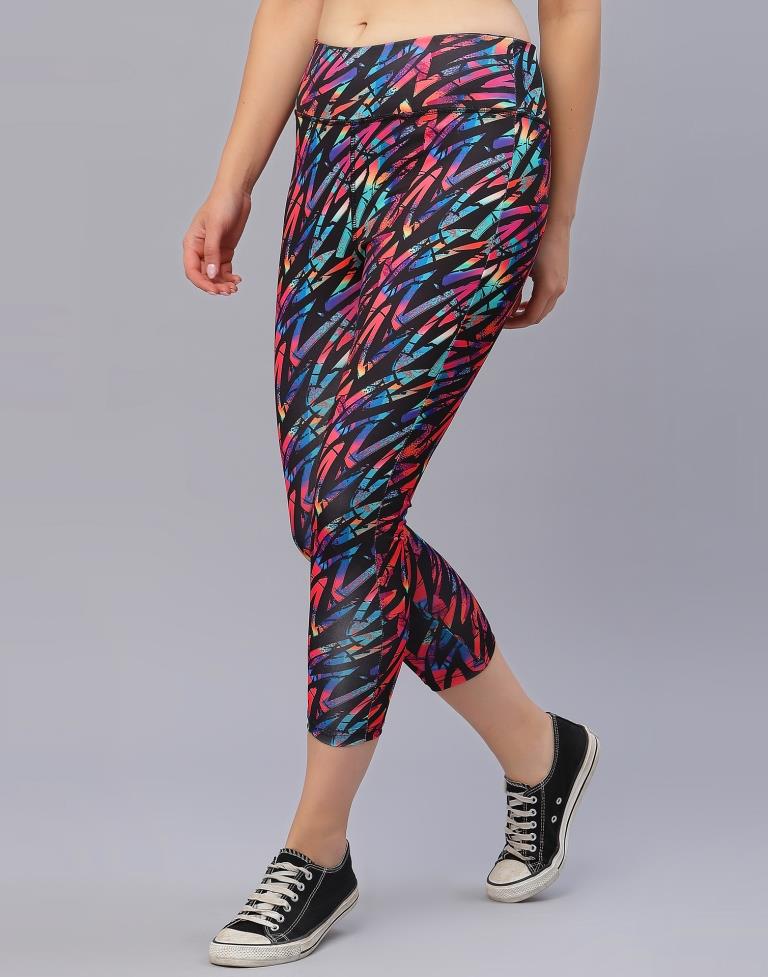 Multicolour Printed Track Pant | Leemboodi