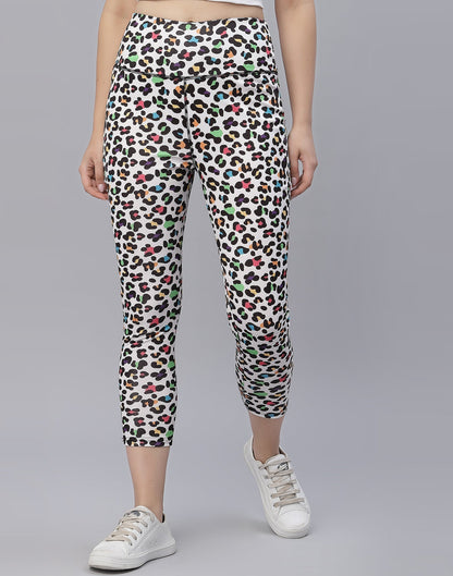 White Printed Track Pant | Leemboodi