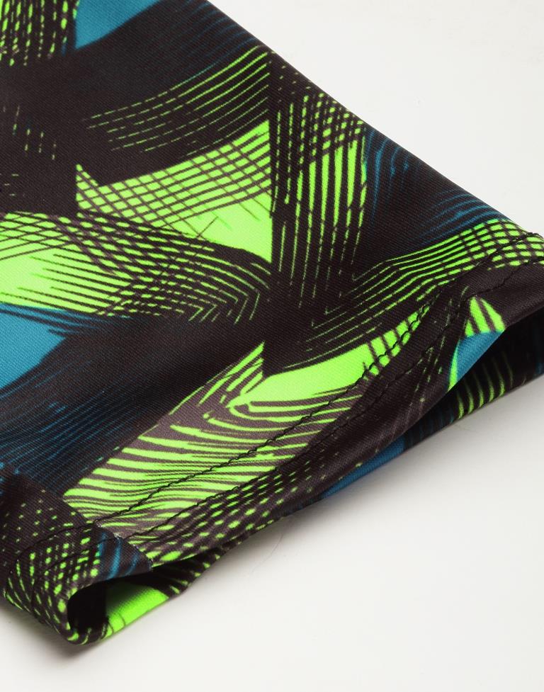 Black Printed Track Pant | Leemboodi