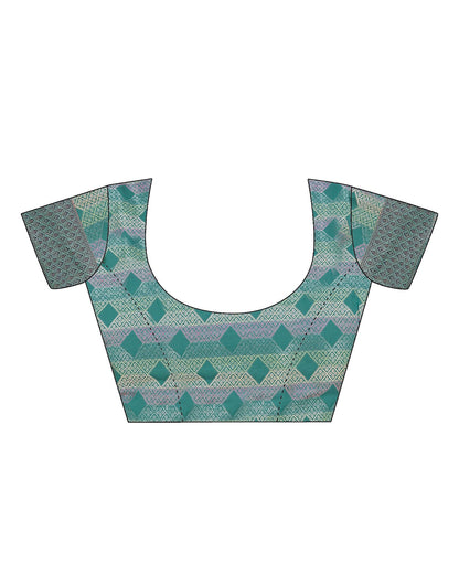 Orange Jacquard Organza Saree