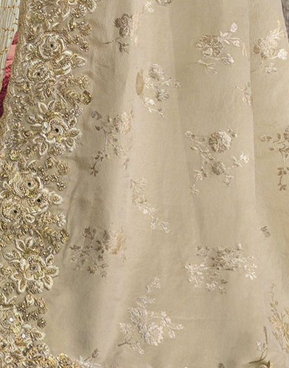 Off White Plain Silk Saree