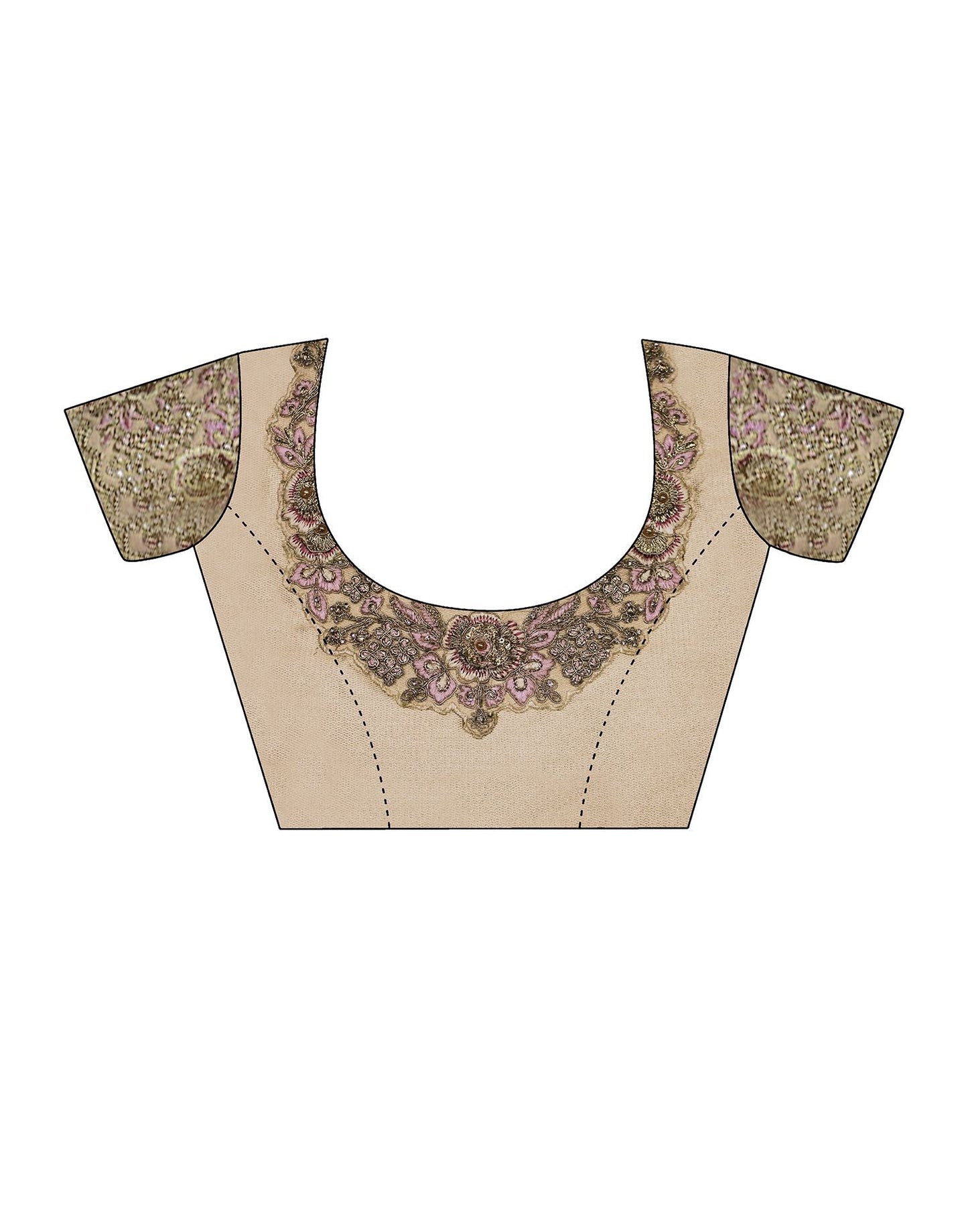 Light Pink Plain Silk Saree