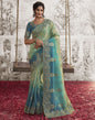 Blue Plain Silk Saree