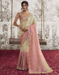 Pink Plain Silk Saree