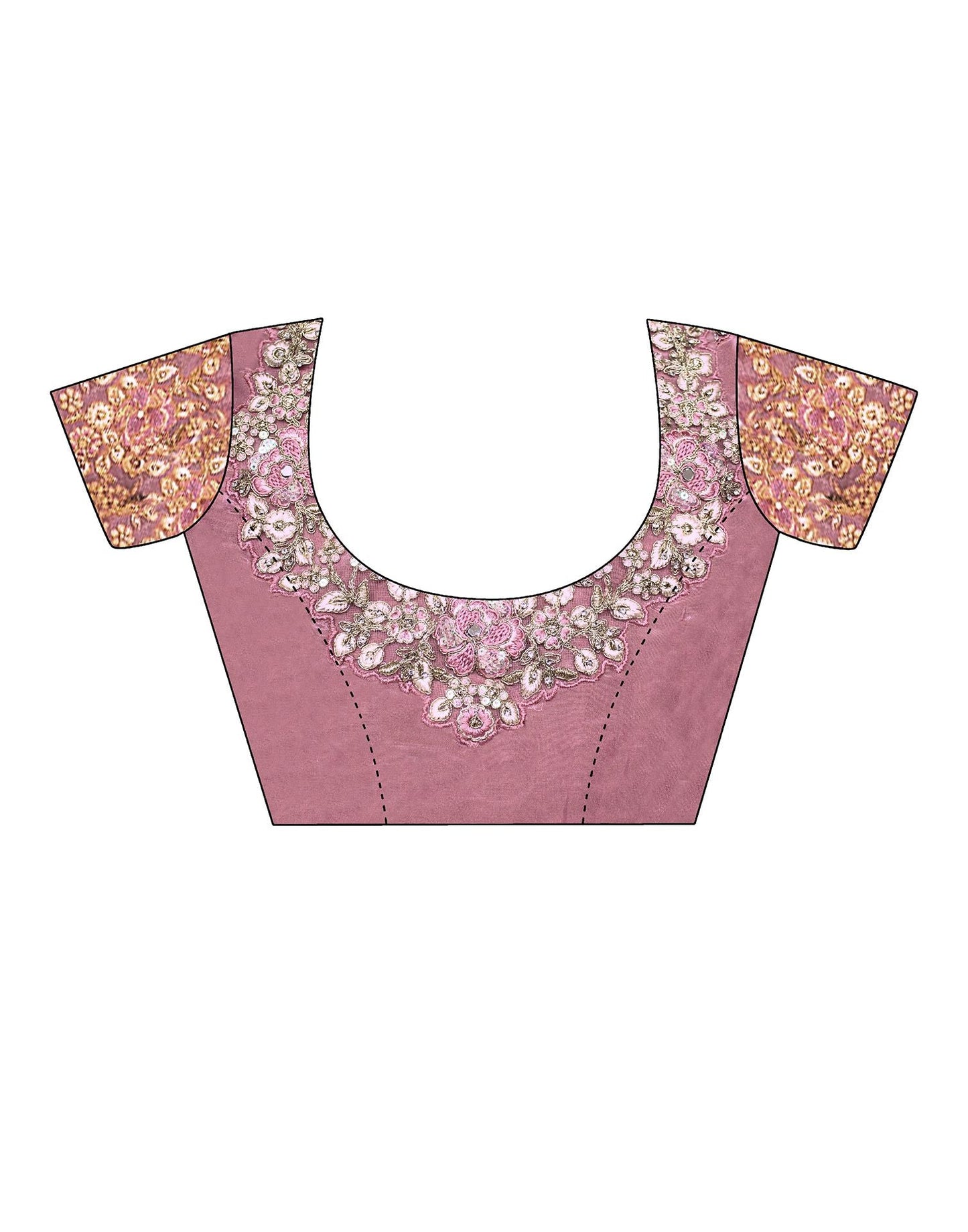 Pink Plain Silk Saree