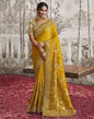 Yellow Plain Silk Saree