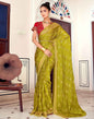 Pear Green Printed Georgette Saree