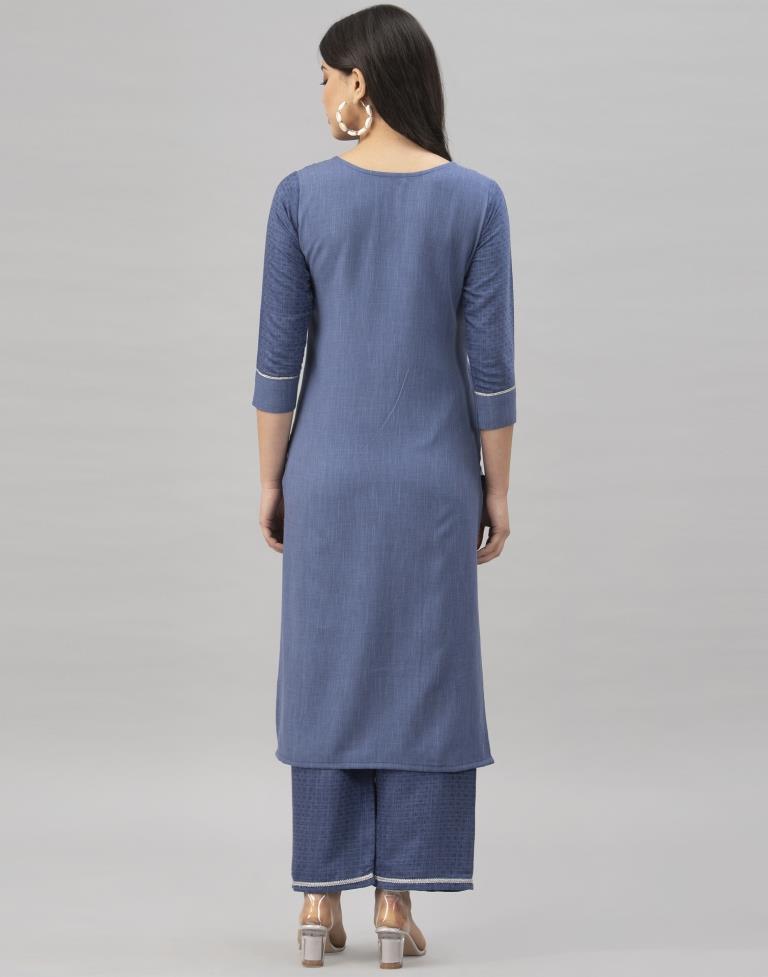 Maroon Printed Kurta Palazzo Set | Leemboodi