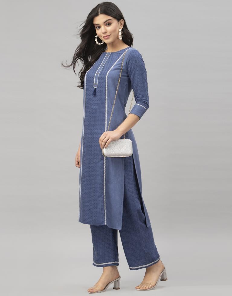 Maroon Printed Kurta Palazzo Set | Leemboodi