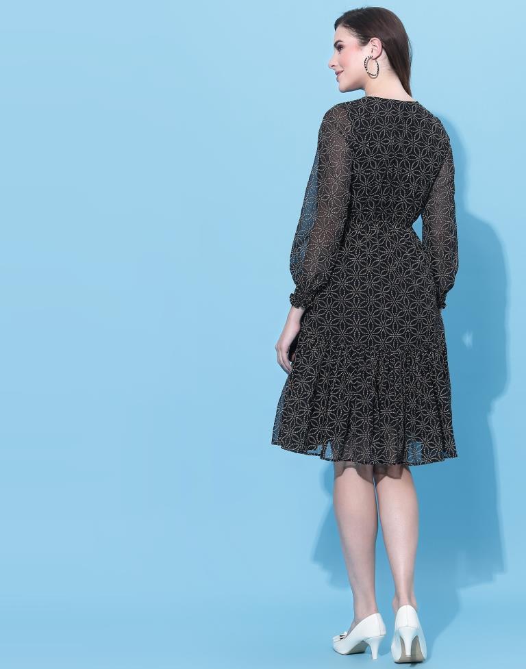 Black Ruffled Dress | Leemboodi