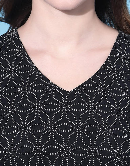 Black Ruffled Dress | Leemboodi