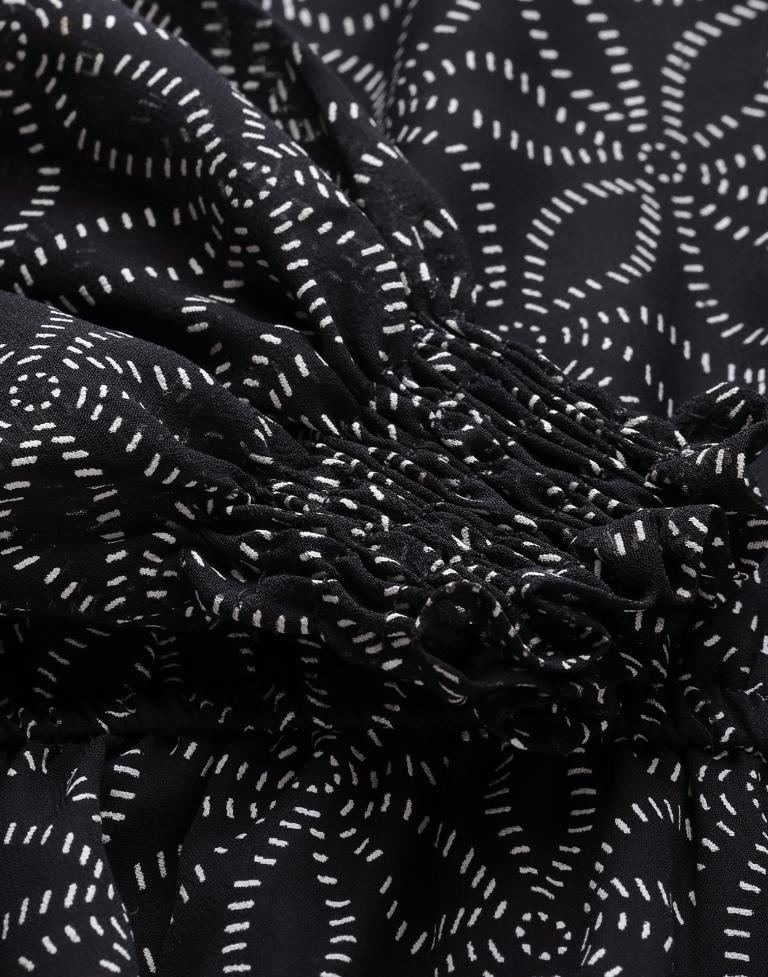 Black Ruffled Dress | Leemboodi