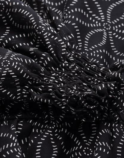 Black Ruffled Dress | Leemboodi