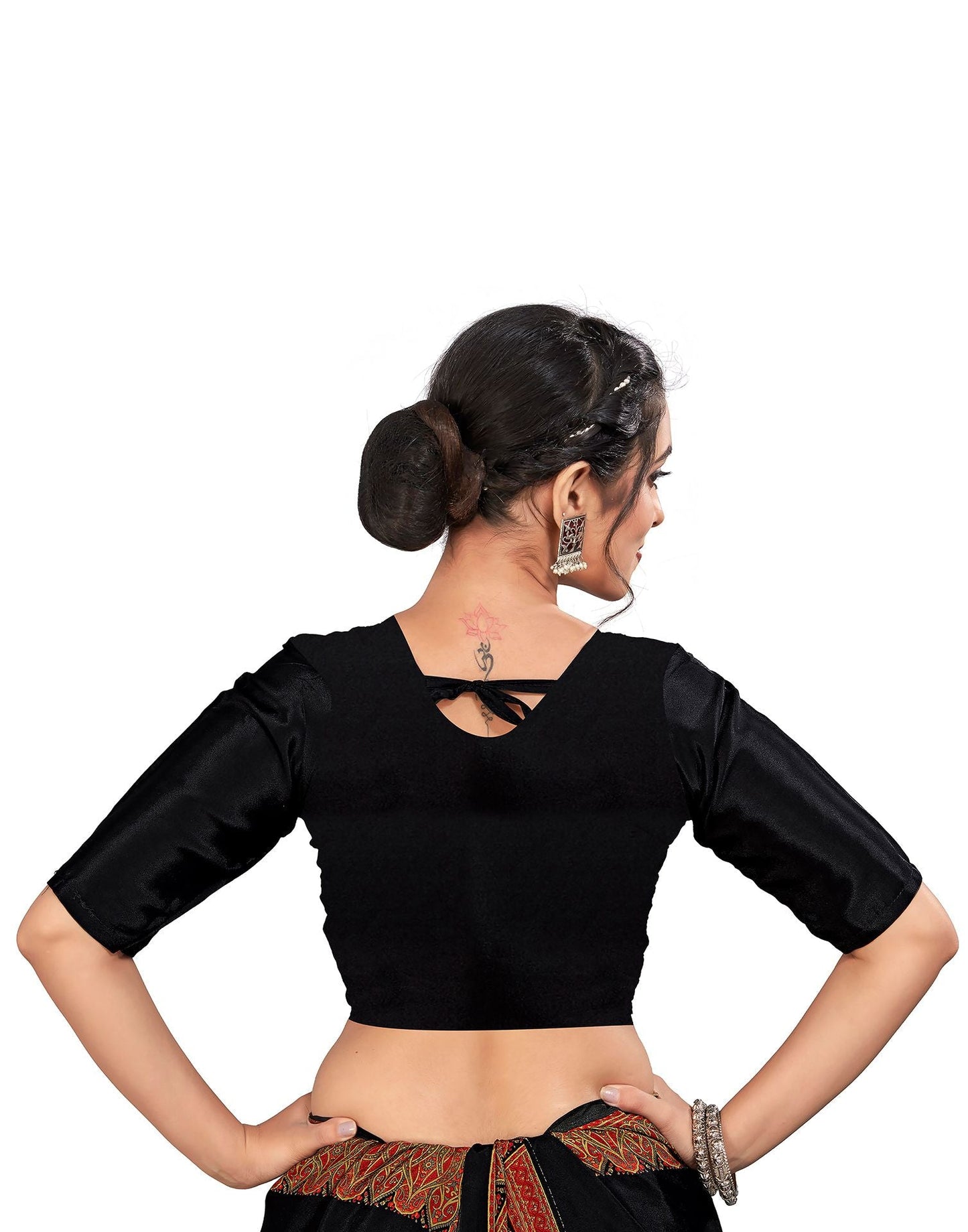 Rust Printed Silk Saree