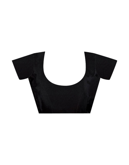 Rust Printed Silk Saree