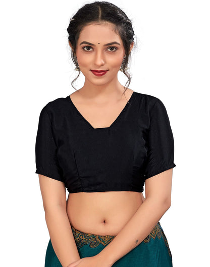 Teal  Printed Silk Saree