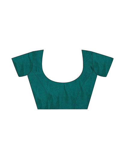 Rama Printed Silk Saree