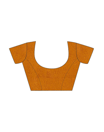 Turmeric Printed Silk Saree