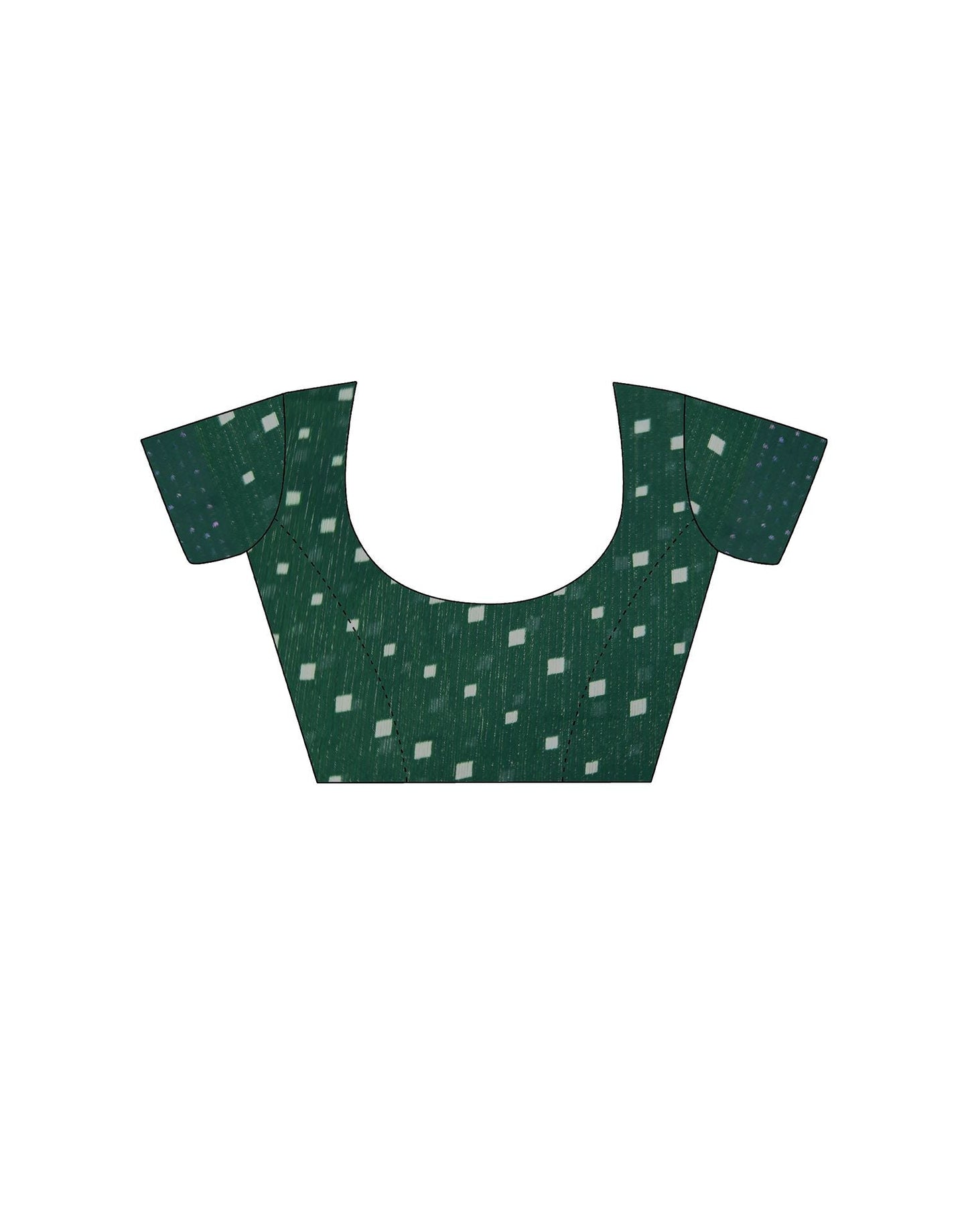 Green Printed Georgette Saree