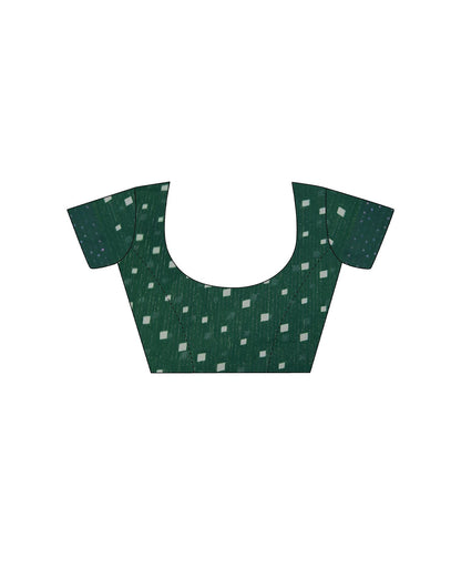 Green Printed Georgette Saree