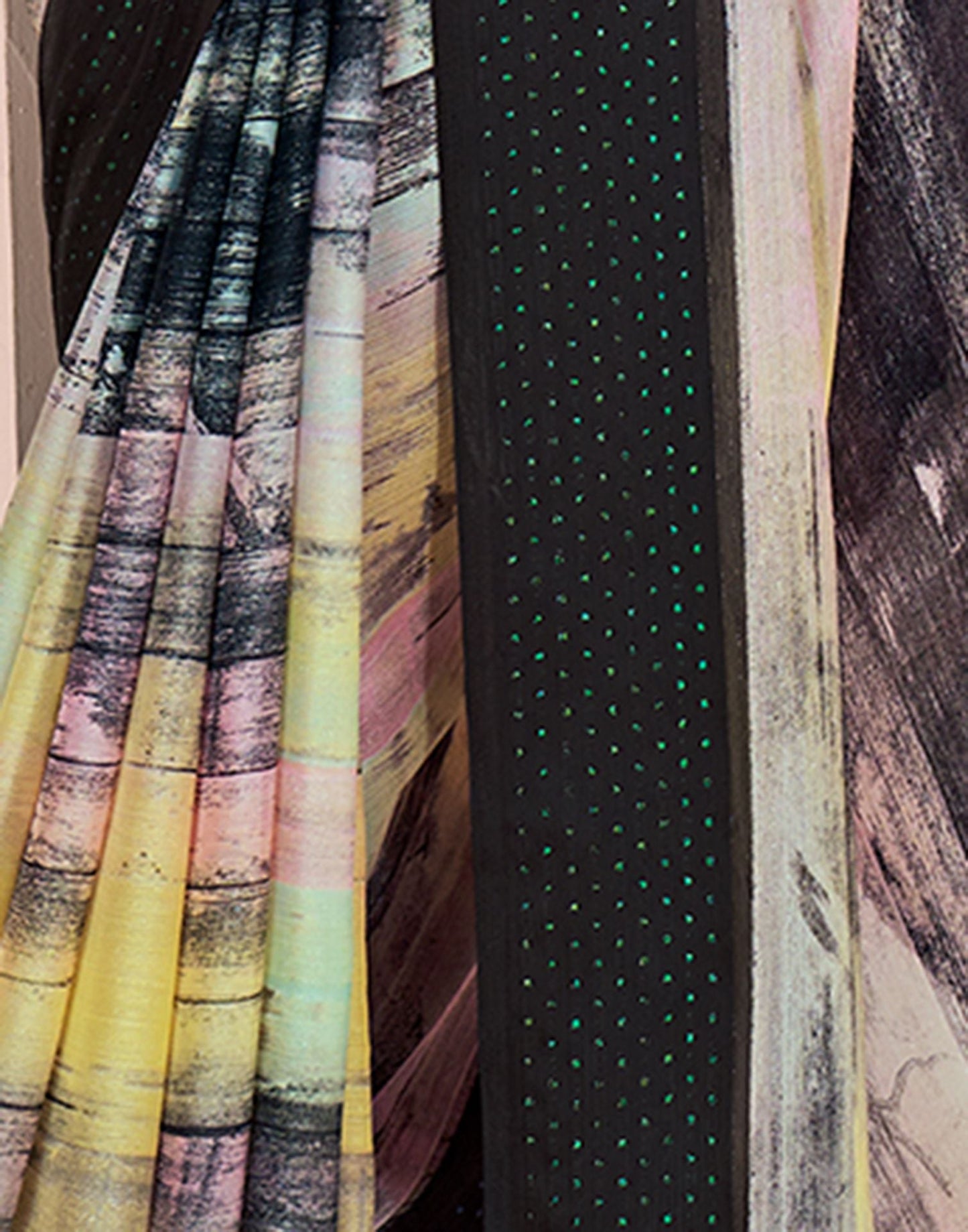 Multicoloured Printed Georgette Saree