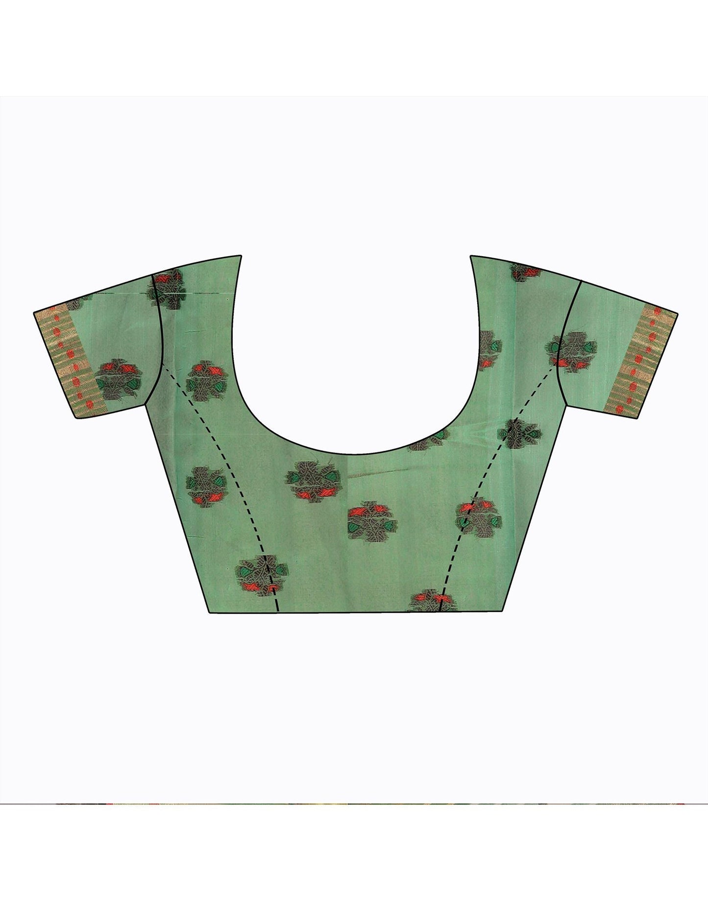 Dark Green Plain Cotton Saree