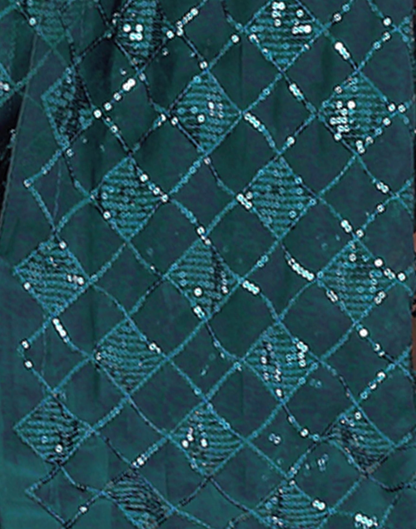 Dark Rama Plain Georgette Saree