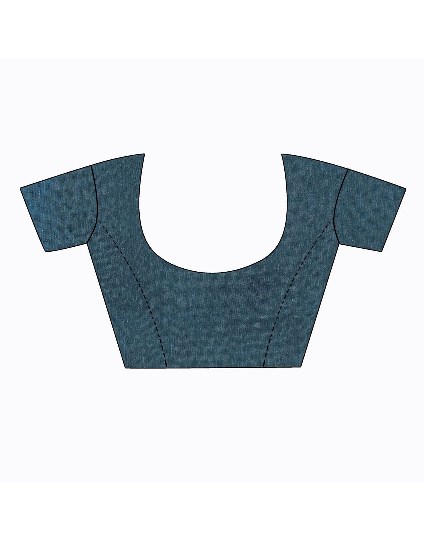 Dark Rama Plain Georgette Saree