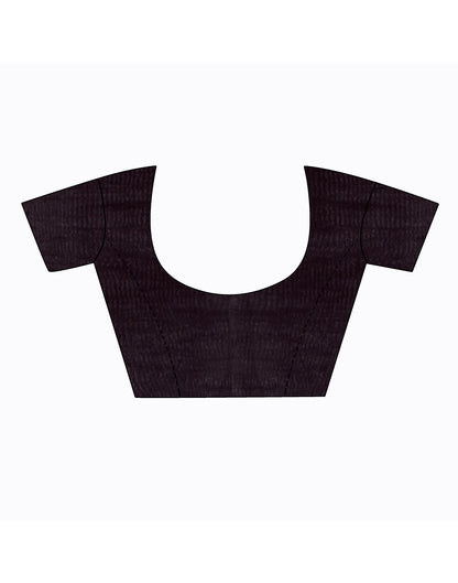 Black Plain Georgette Saree