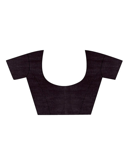 Black Plain Georgette Saree