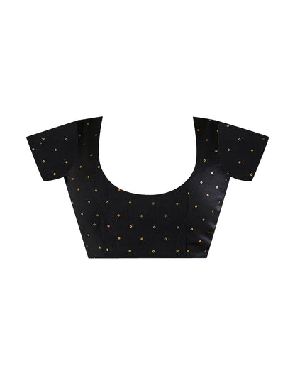 Black Printed Silk Saree