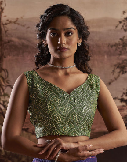 Deep Violet Printed Georgette Saree