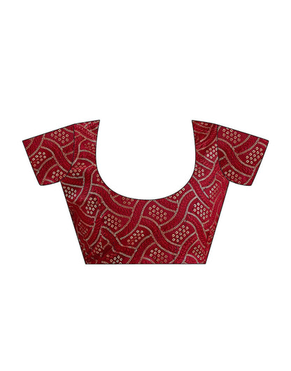 Bottle Green Printed Georgette Saree