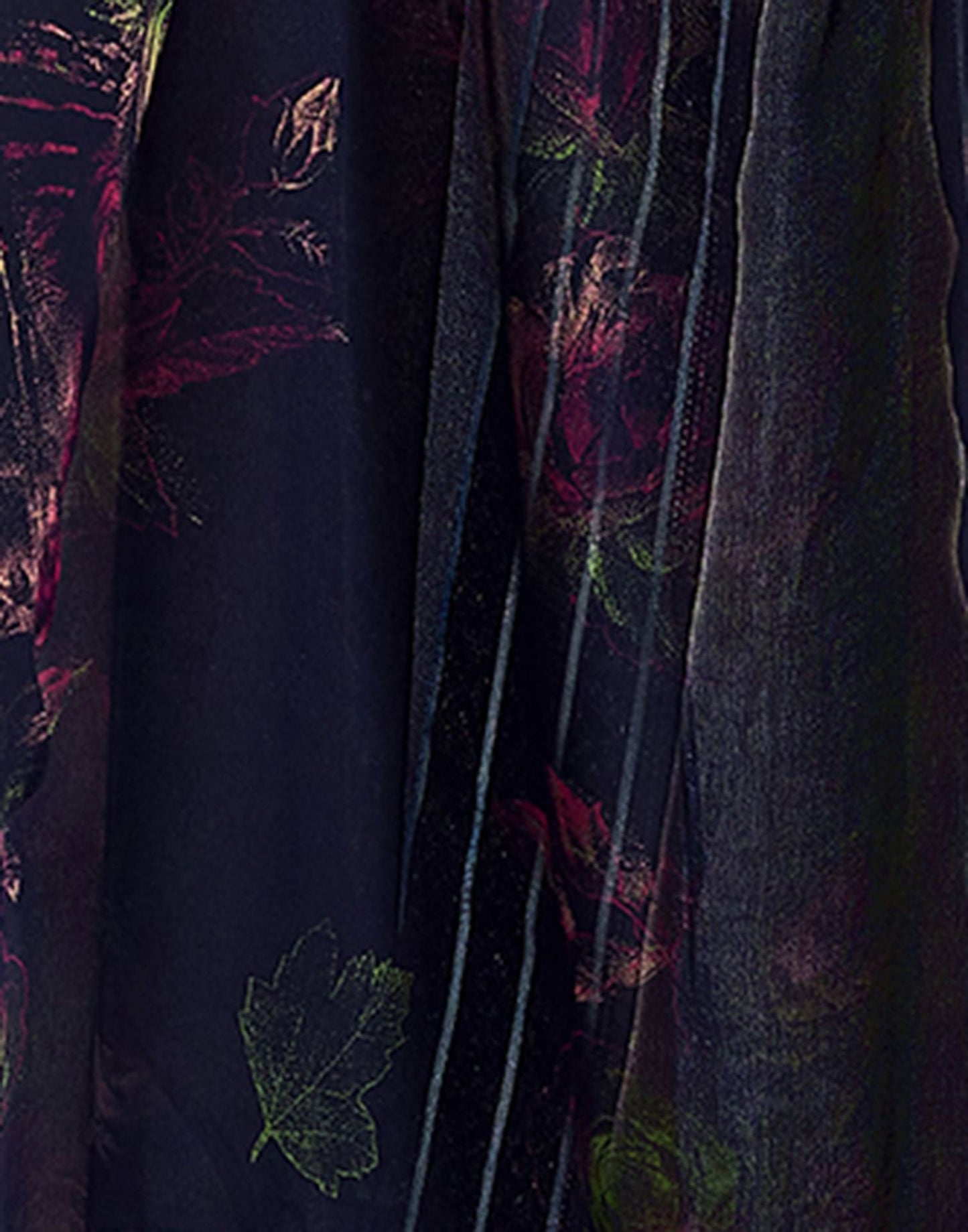 Navy Blue Printed Georgette Saree