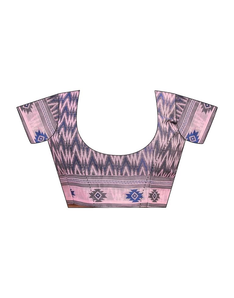 Light Pink Silk Plain Saree