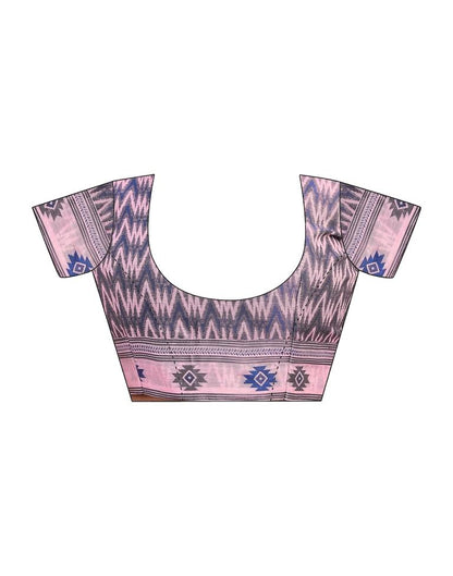 Light Pink Silk Plain Saree