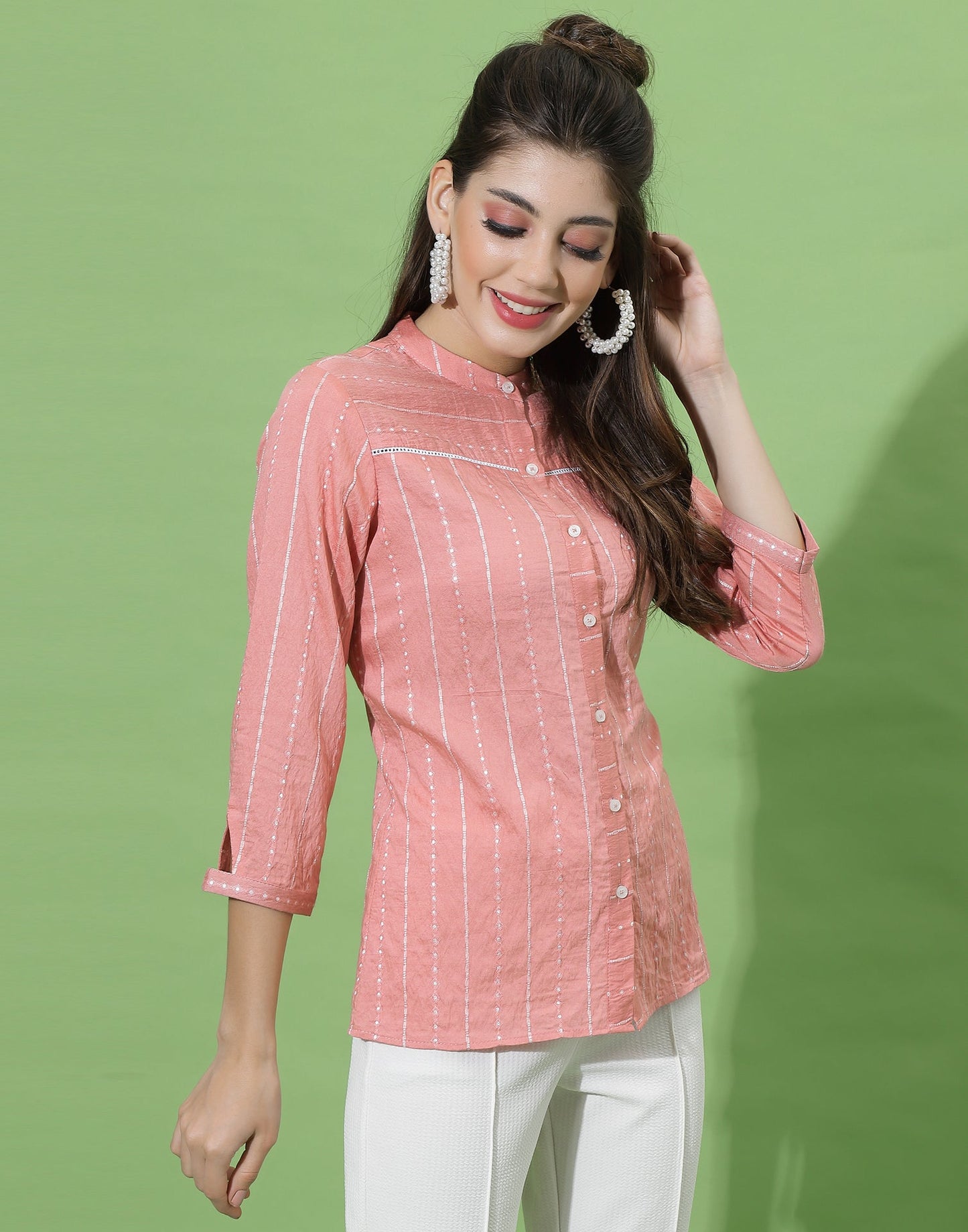 Pink Woven Shirt | Sudathi