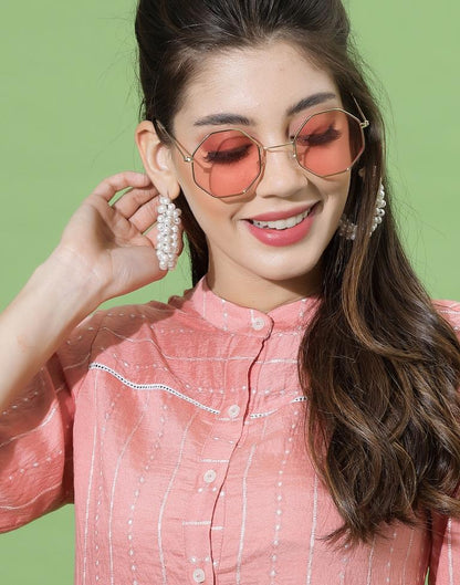 Pink Woven Shirt | Sudathi