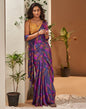 Violet Printed Chiffon Saree