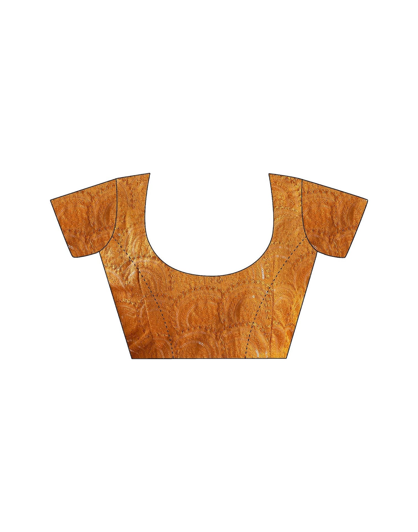 Turquoise Printed Chiffon Saree