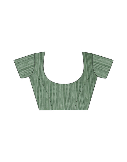 Off White Printed Georgette Saree