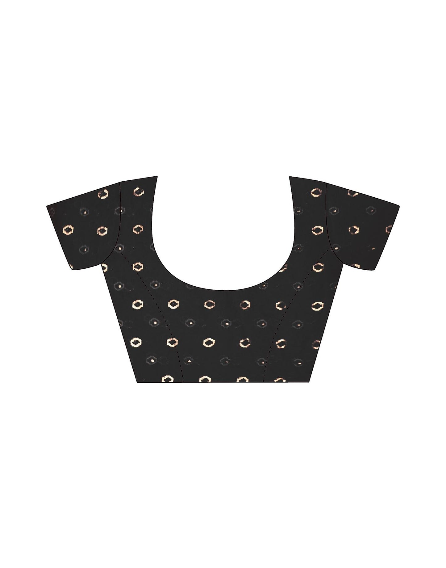 Black Printed Georgette Saree